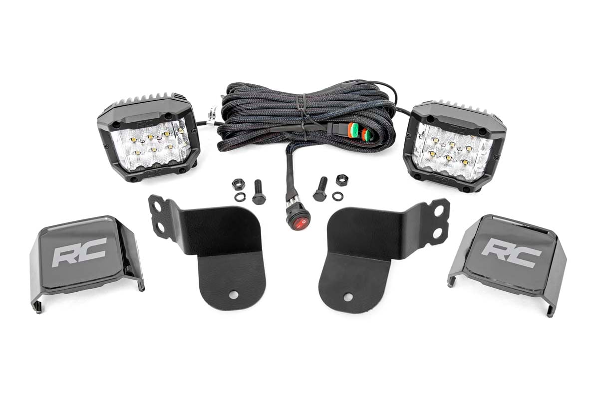 Polaris General XP 4 1000 Deluxe LED Light Kit - Rough Country - Cage Mount, 3